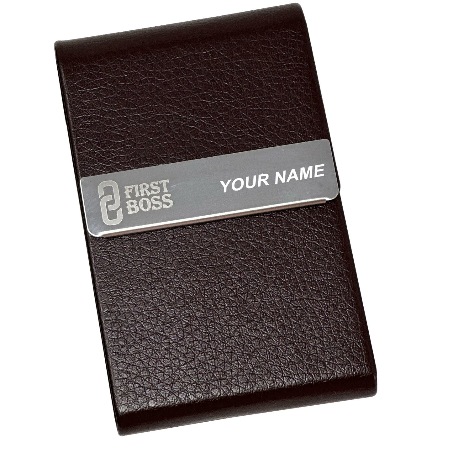 Card Holder - PU Leather + Stainless Steel