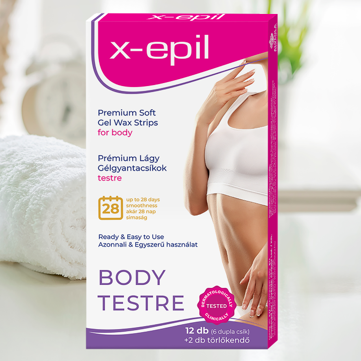 X-Epil Premium Soft Sensitive Gel Wax Strips for body - 20 pcs
