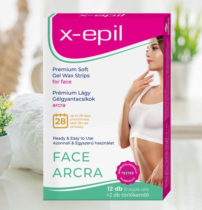 X-Epil Premium soft gel resin strips for sensitive skin on the face - 12 pcs