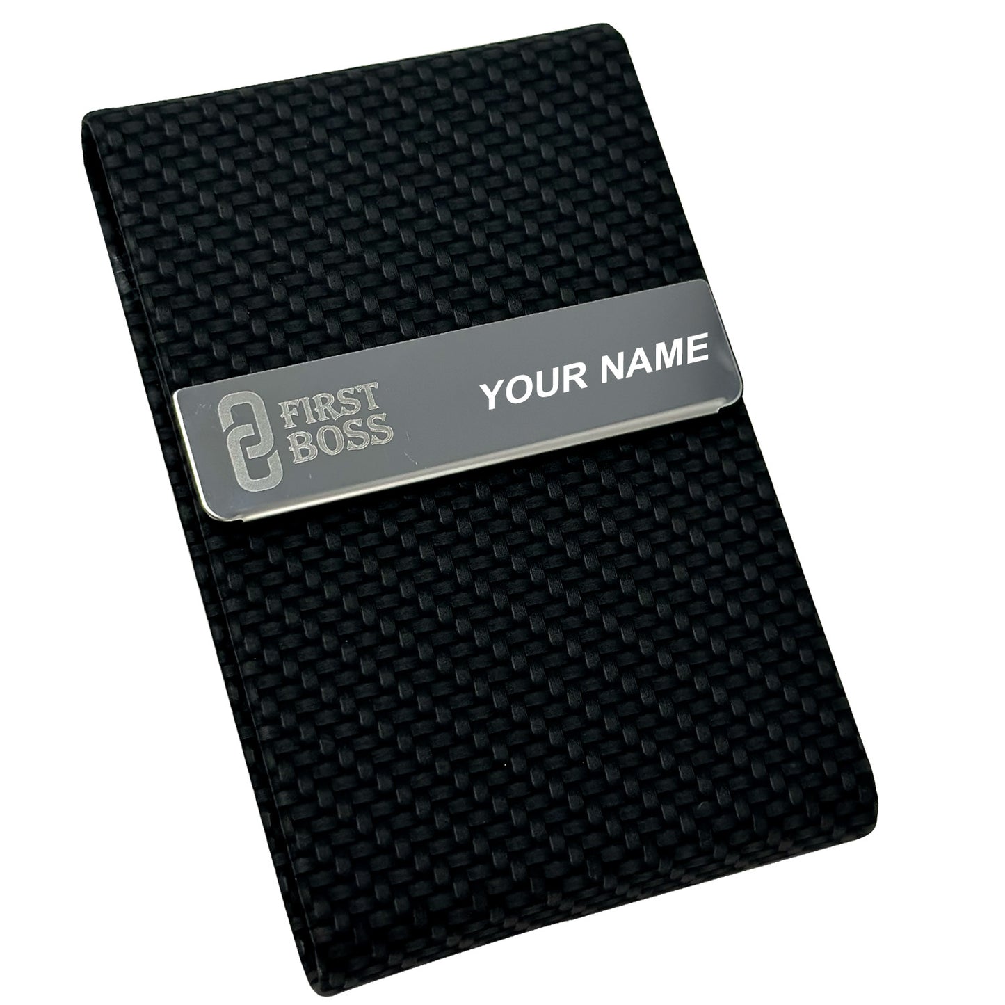 Card Holder - PU Fiber + Stainless Steel