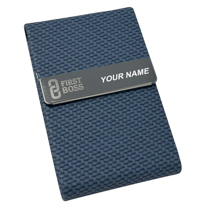 Card Holder - PU Fiber + Stainless Steel