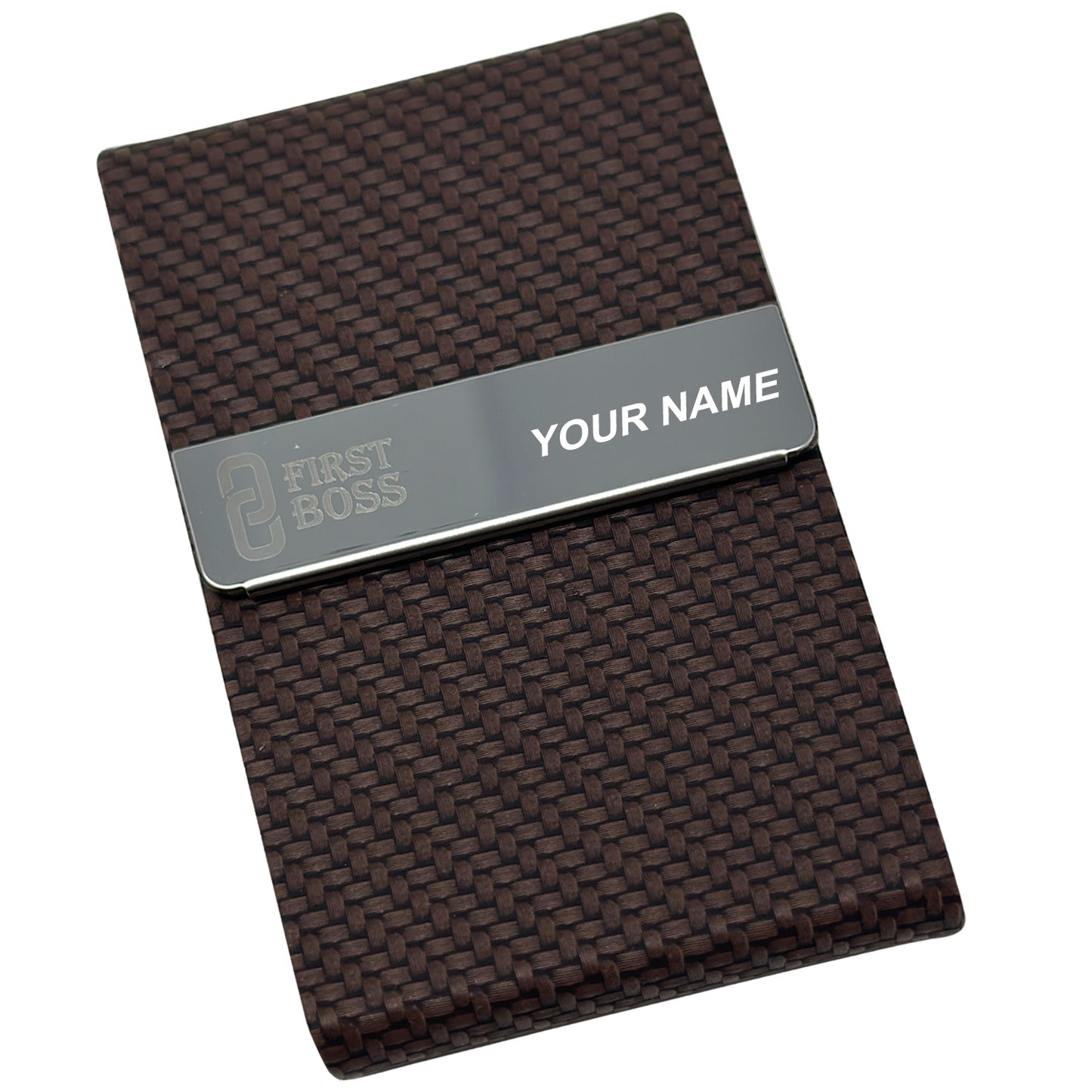 Card Holder - PU Fiber + Stainless Steel