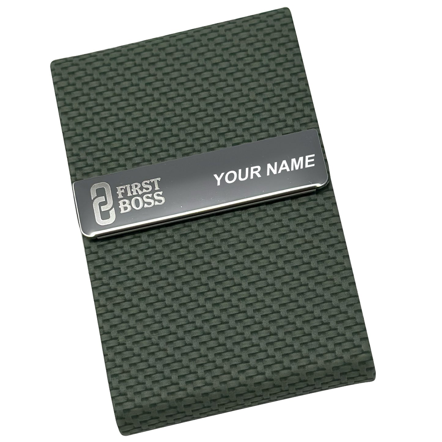 Card Holder - PU Fiber + Stainless Steel