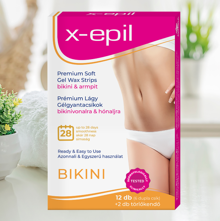 X-Epil Premium Soft Sensitive Gel Wax Strips for bikini – 12 pcs